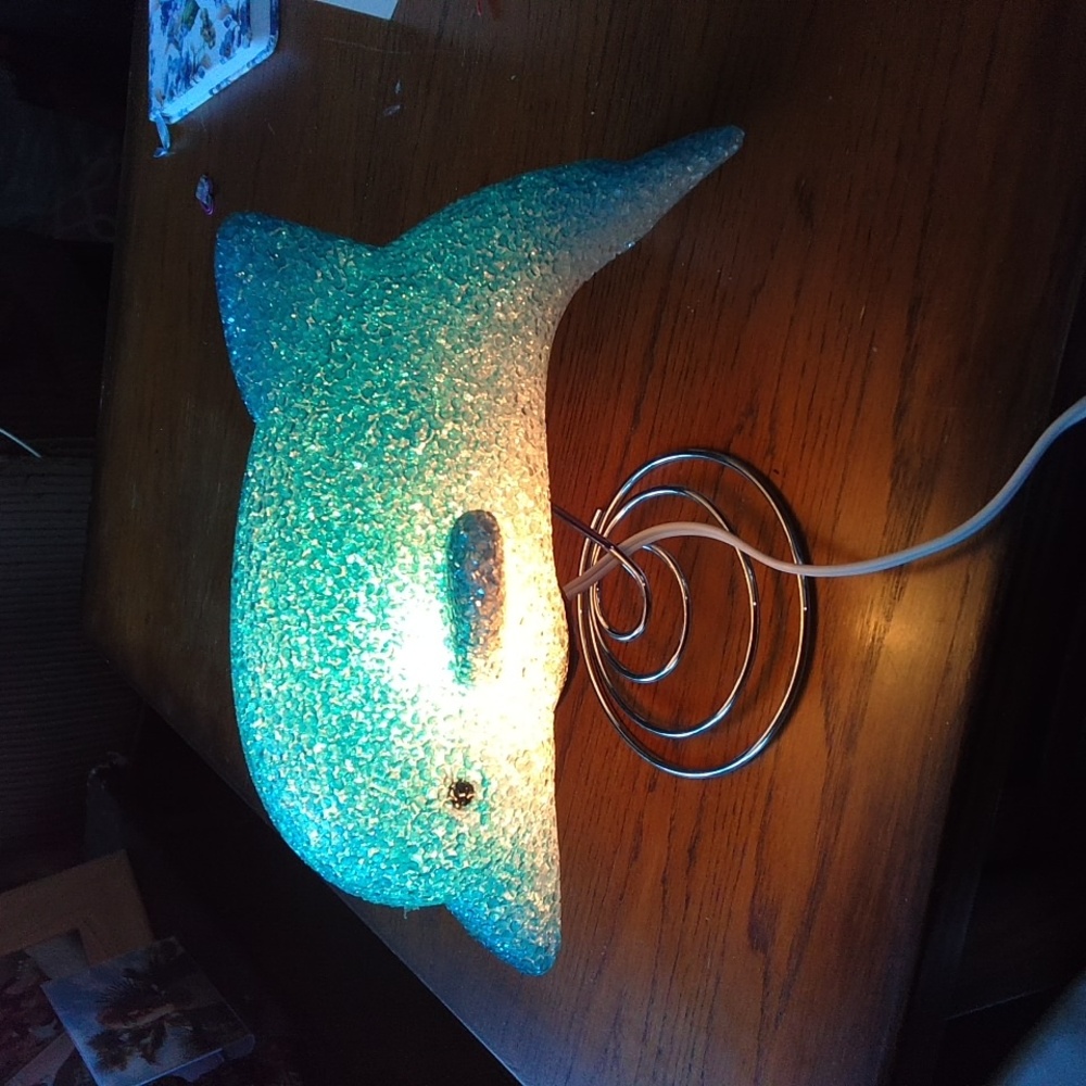 Blue Dolphin Lamp